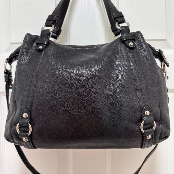 Coach Alexandra Large Hobo Black Pebbled Leather Silver Hardware - Picture 7 of 15